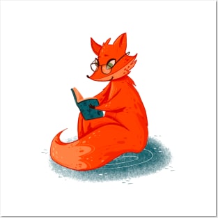 Foxy reading Posters and Art